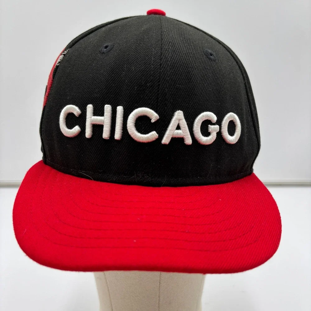 New Era‎ Chicago Bulls 9FIFTY Snapback Hat Youth Black Red NBA Basketball Cap